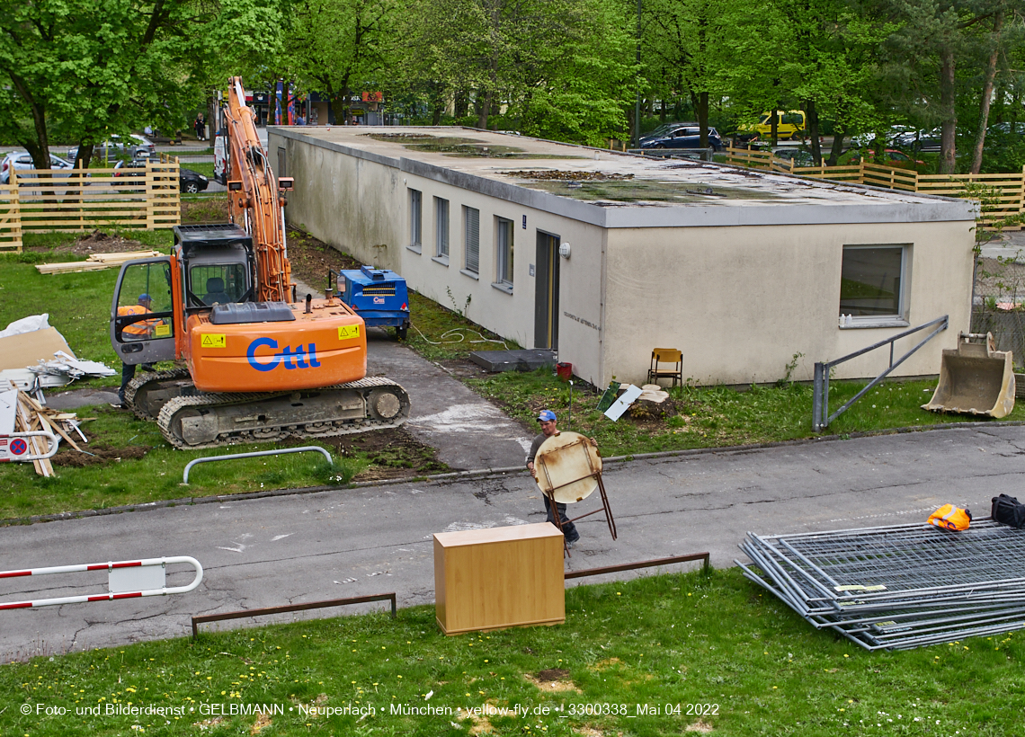 04.05.2022 - Baustelle am Haus für Kinder in Neuperlach